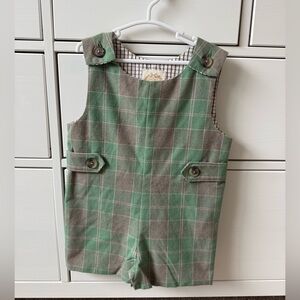 The Beaufort Bonnet Company Green and Tan Plaid One Piece